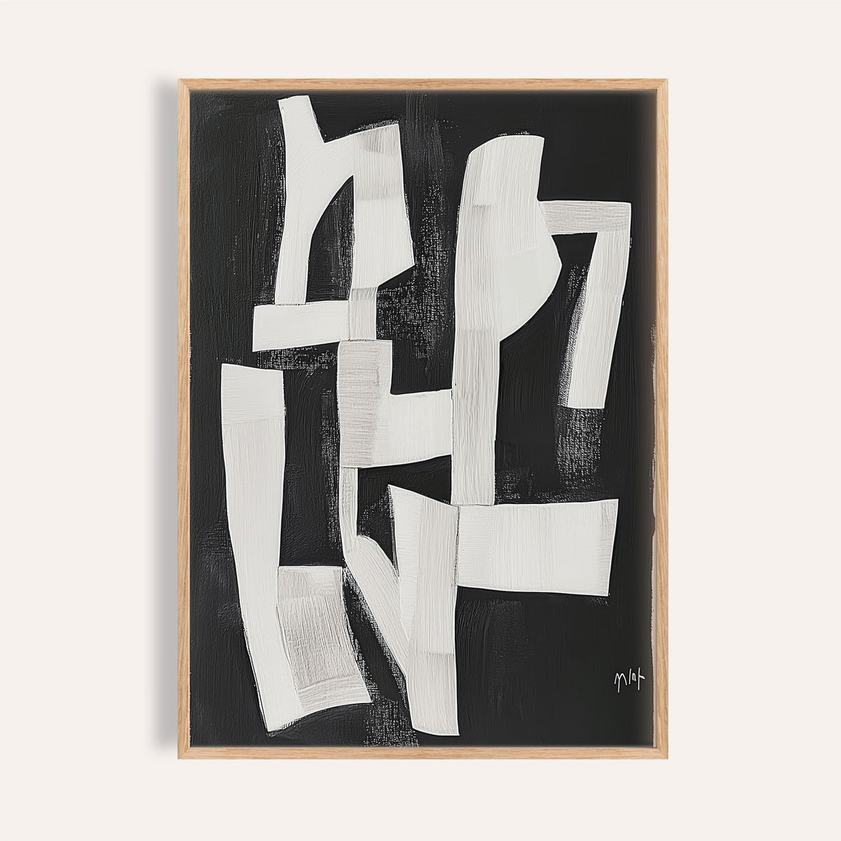 Black and white Wabi Sabi wall art for living room