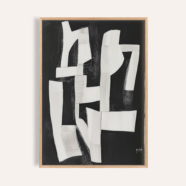 Black and white Wabi Sabi wall art for living room