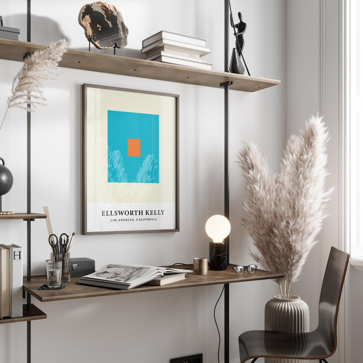 Decorative wall office art piece featuring simple yet impactful shapes