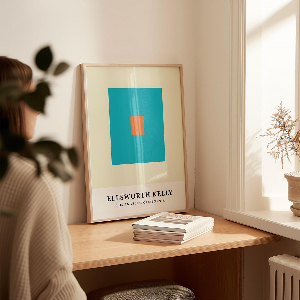 Mid-century modern wall office art designed for sophisticated interiors