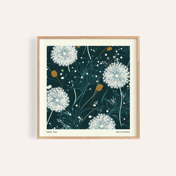Modern dandelion wall art inspired by nature and minimalism