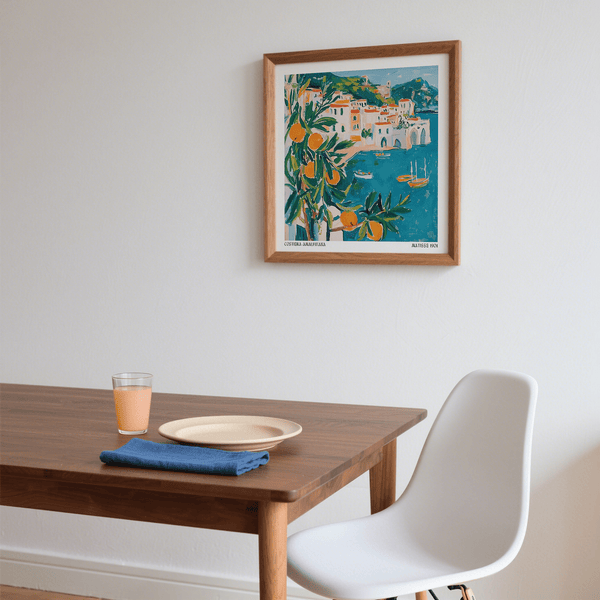 Kitchen print of Amalfi Coast wall print in square format