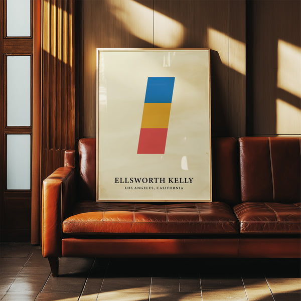 Statement creative wall art with vibrant structured shapes