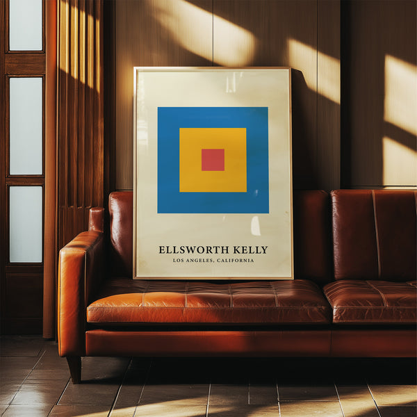 Decorative wall piece using Ellsworth Kelly minimalist art style