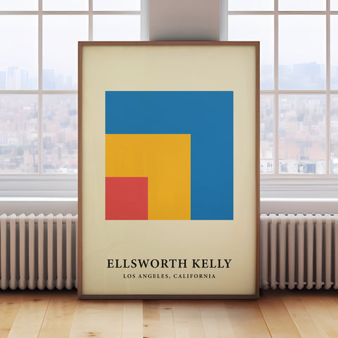 Ellsworth Kelly primary colours geometric print for modern interiors
