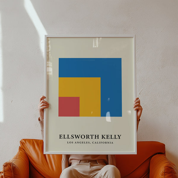 Ellsworth Kelly color composition in modern minimal wall art style