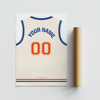 Customizable jersey number print poster with bold outlined 00 and name arc
