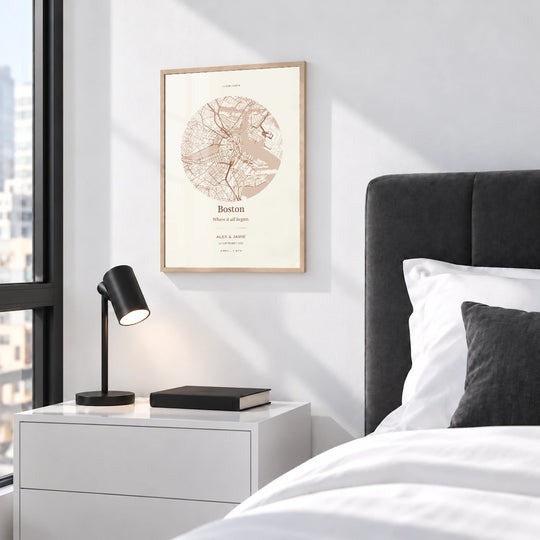 Boston Personalised Location Map — Our Place