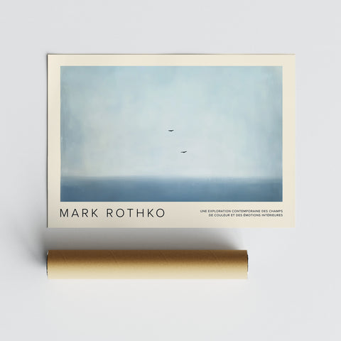 Mark Rothko-style artwork showcasing a tranquil blend of sky and horizon.






