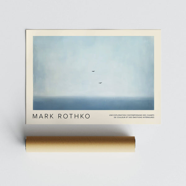 Decorative wall art light blue for Japandi-inspired decor