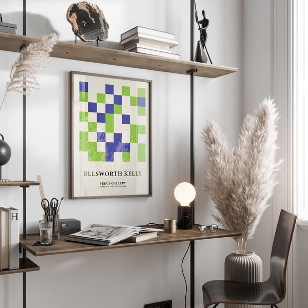 Mid-century inspired minimal wall art perfect for office spaces