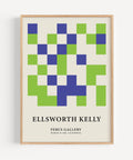 Ellsworth Kelly inspired minimalist art print with bold geometric shapes
