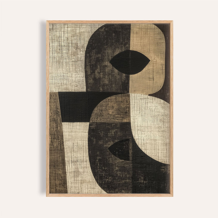 Abstract owl-inspired design in large owl wall art print