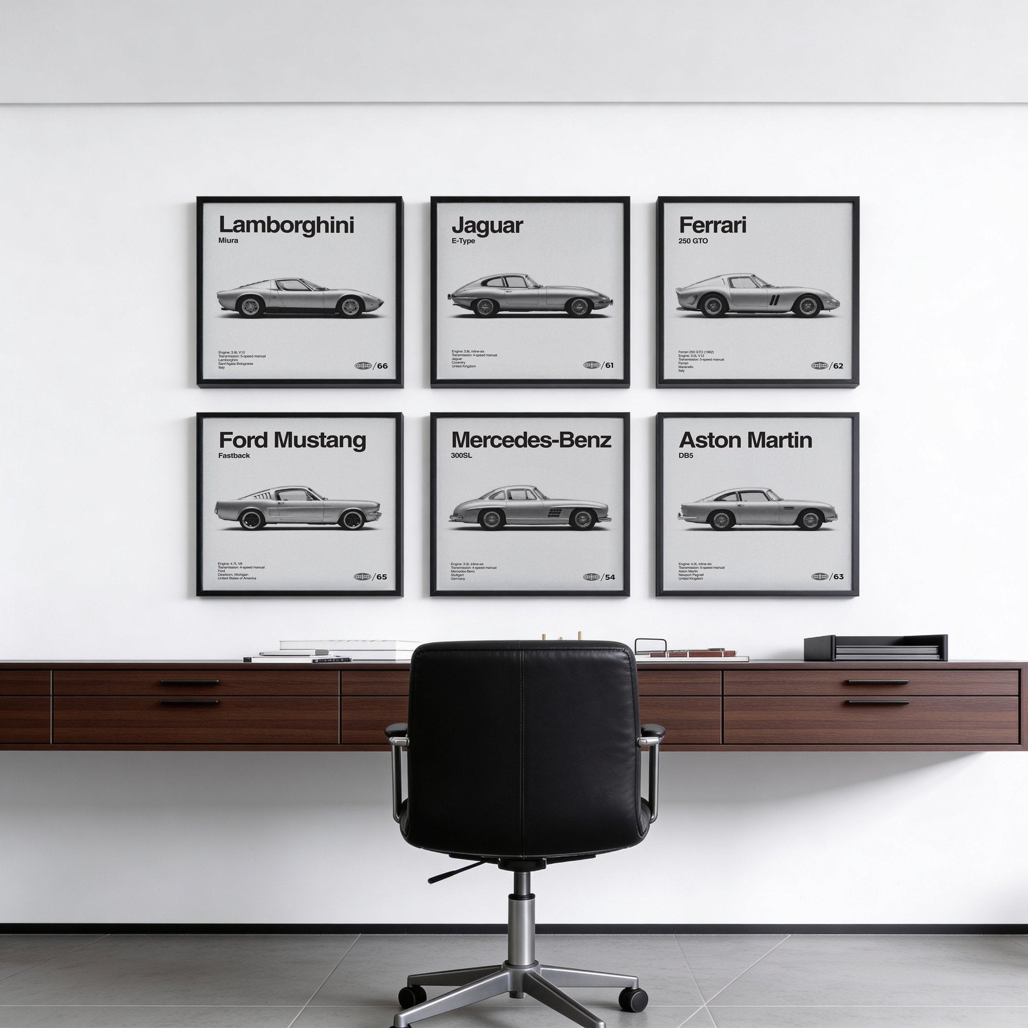 Automotive Posters Set