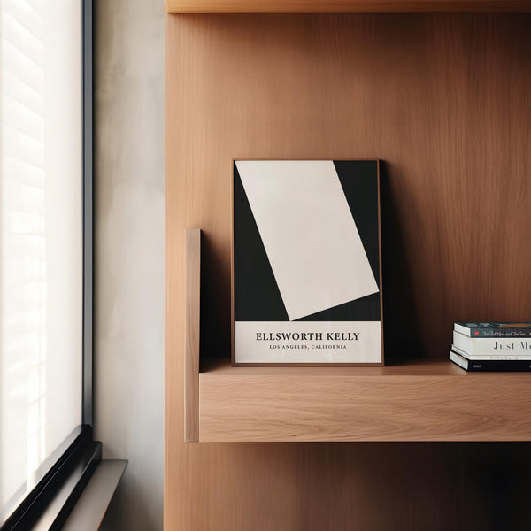 Timeless black and white office print with bold composition