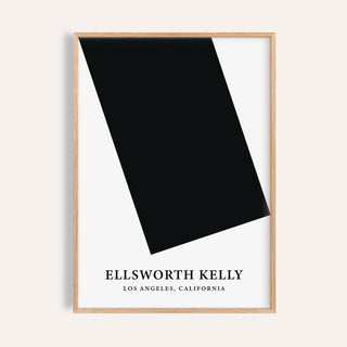Framed black and white office wall art with a large black rectangle and typographic text