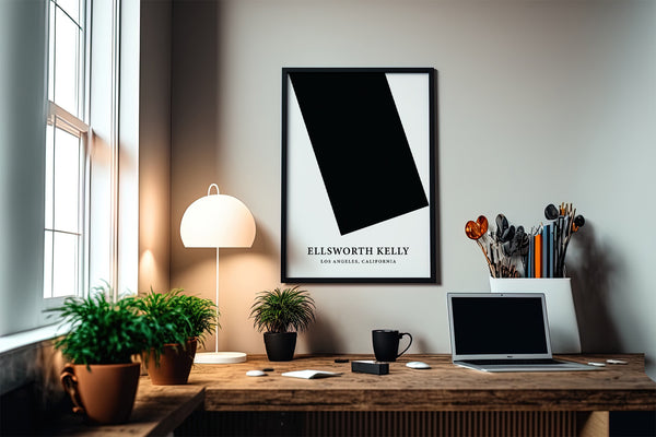 Abstract black and white office wall art perfect for professionals