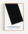 Ellsworth Kelly-inspired modern minimalist black and white poster
