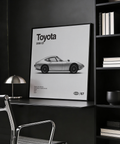 Vintage Car Art Print featuring Toyota 2000GT, ideal for study decor