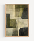 Minimalist geometric Wabi Sabi wall art with natural tones for modern decor