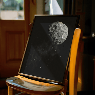 Mars Art Print for astronomy themed wall art in the study, featuring Gray and White shades