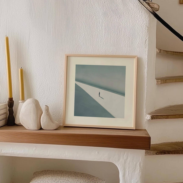 Soft muted tones featured in abstract art prints square