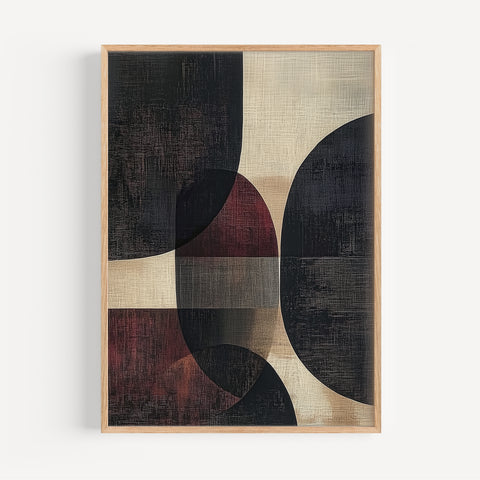 Bold Wabi Sabi circle design wall art, ideal for Japandi and contemporary spaces