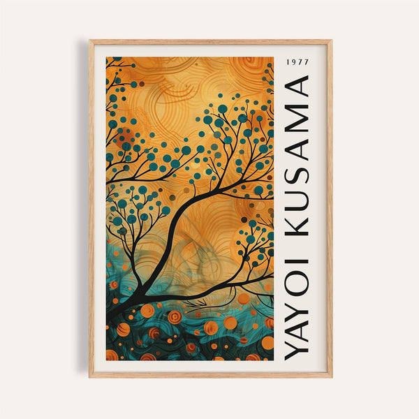 Orange Autumn Wall Art for Living Room