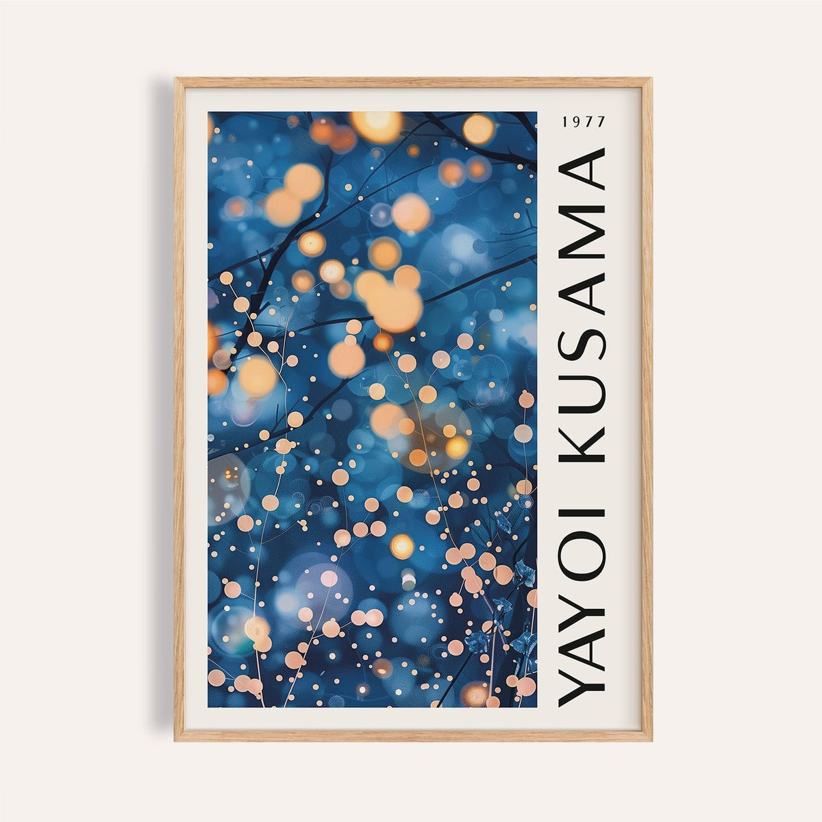 navy blue wall art for living room with golden glow