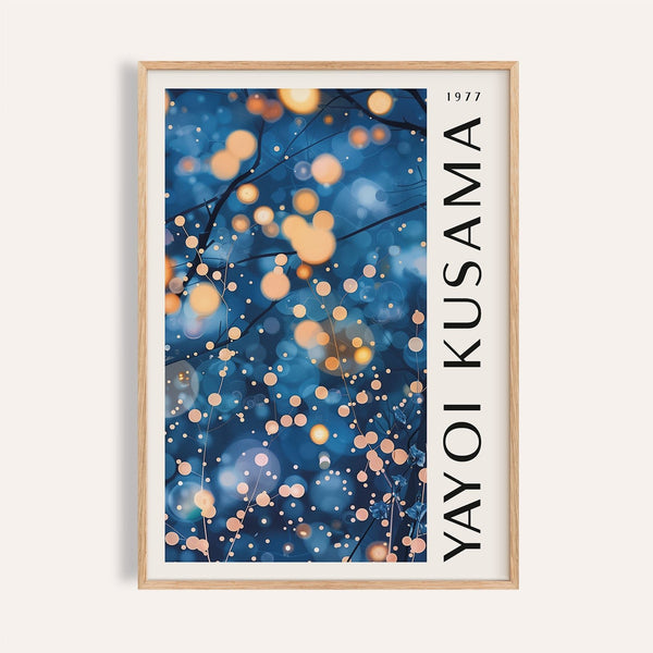 navy blue wall art for living room with golden glow