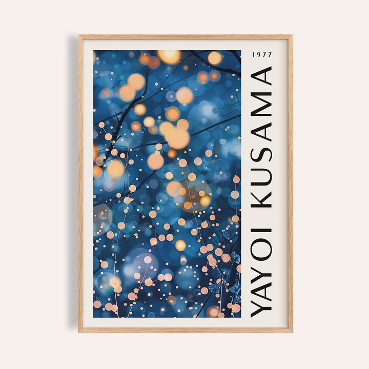 navy blue wall art for living room with golden glow