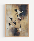 Elegant Japanese bird art print for modern decor