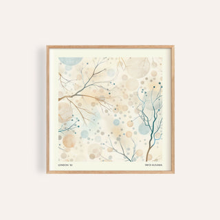 Neutral artwork featuring abstract nature-inspired design
