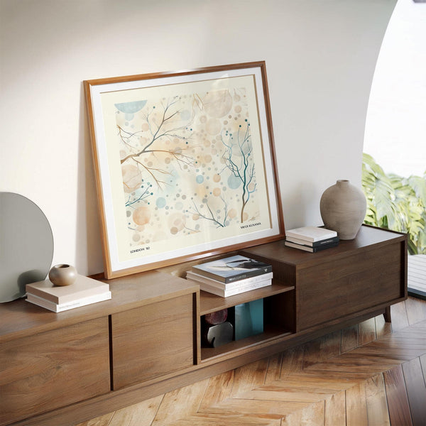 Neutral artwork poster for bedrooms and living rooms