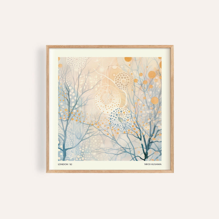 minimalist poster art featuring abstract tree design
