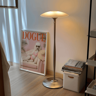 Sexy Poodle Print wall art with Beige background and Red modern typography