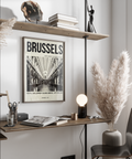 Brussels Gallery Print featuring vintage halftone photo and archive text