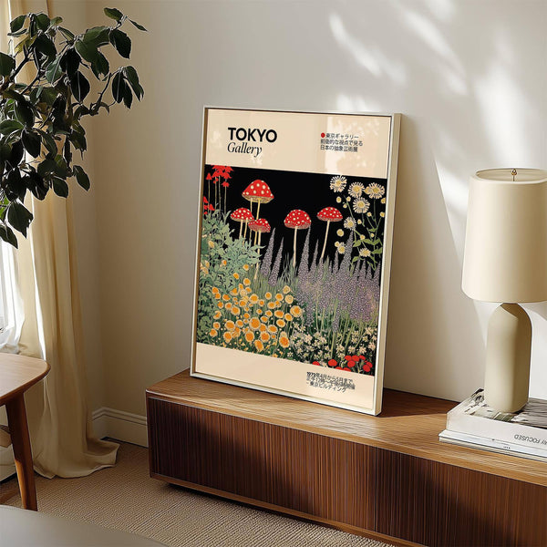 Surreal art prints Japanese inspired by Tokyo gallery aesthetics