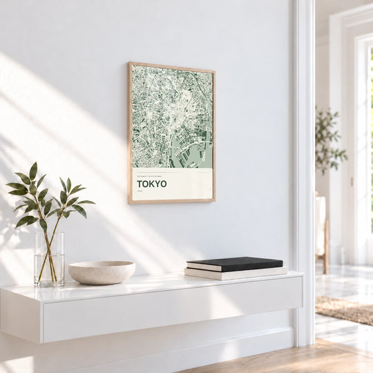 Tokyo Colour Map Print — Personalised Wall Art