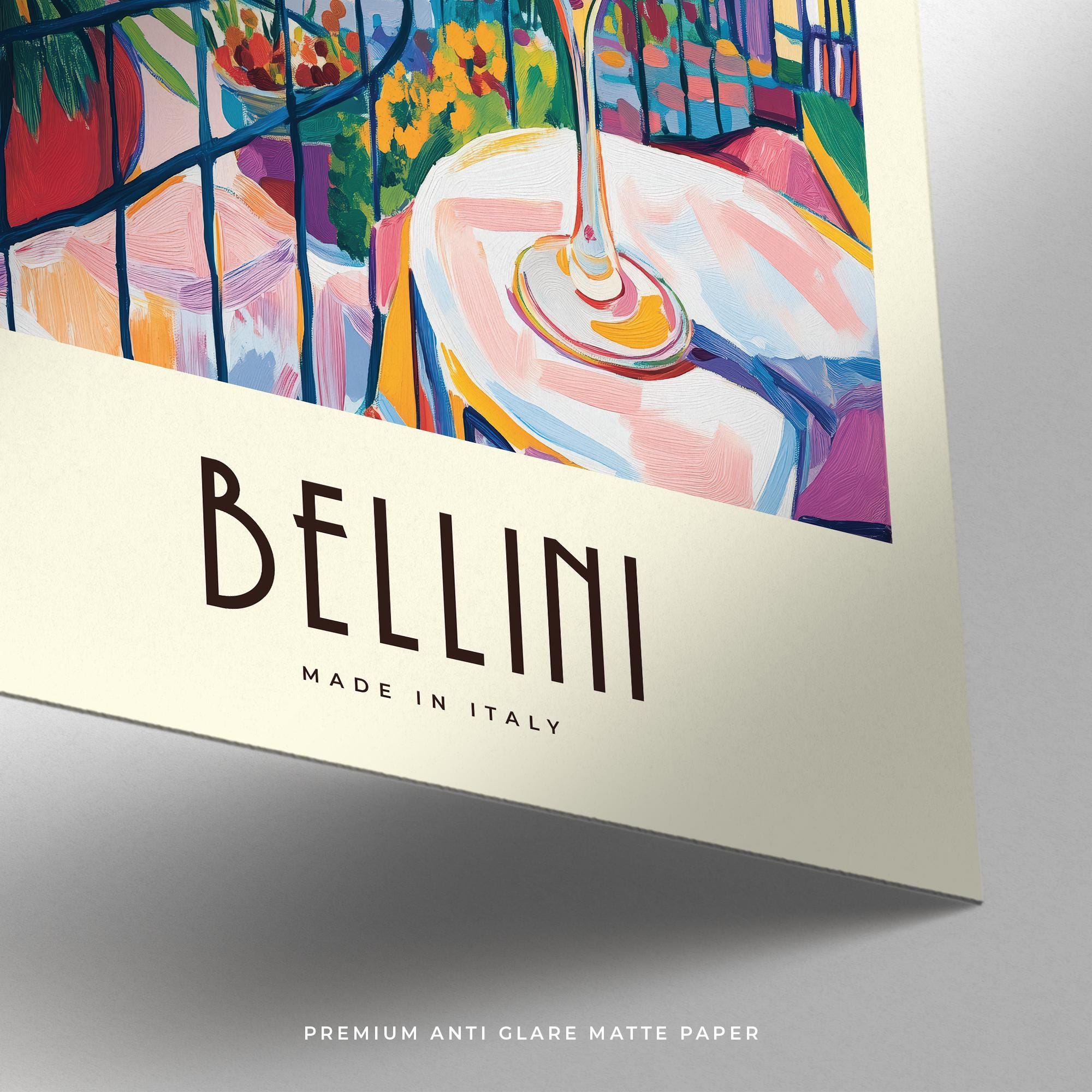 Italian Style Cocktail Wall Art | Peach Bellini Drink Print