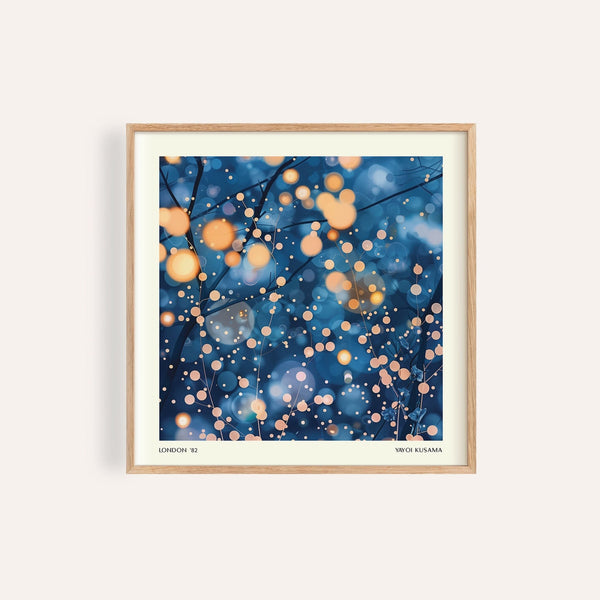 Abstract night scene in deep blue from modern painting prints collection