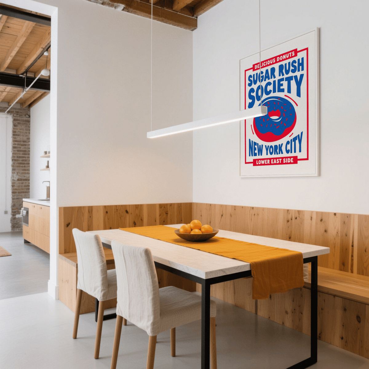 Donut Wall Art featuring red sprinkles for living room wall art