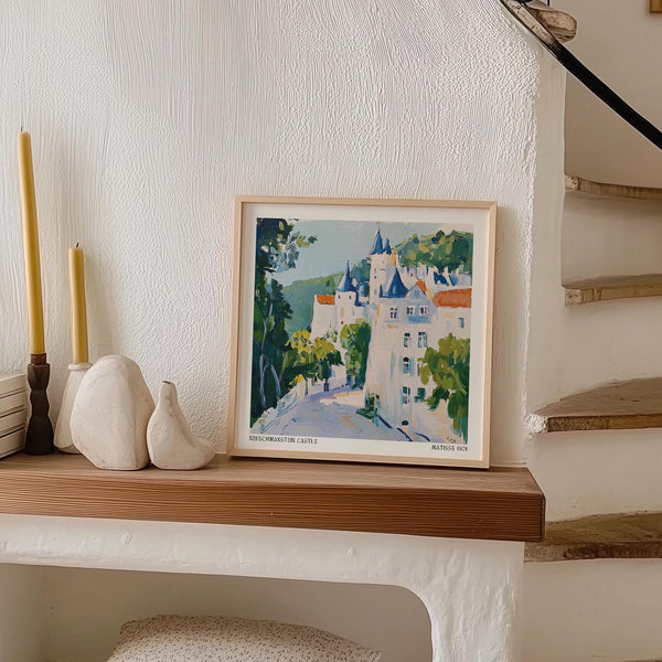 Romantic European architecture in painterly medieval castle art.