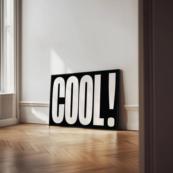 Contemporary cool typography art for office and bedroom