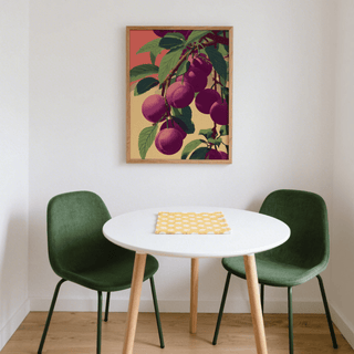 Plum Tree Poster art print with purple tones for living room wall