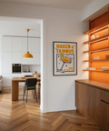 Naked & Famous Cocktail Art Orange and Blue style for gallery wall print