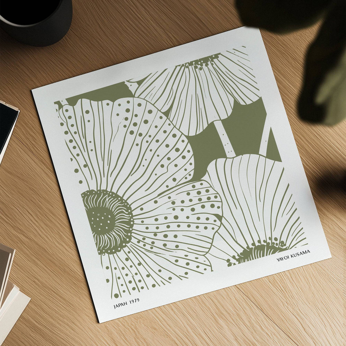 Calming sage green abstract wall art perfect for modern living rooms