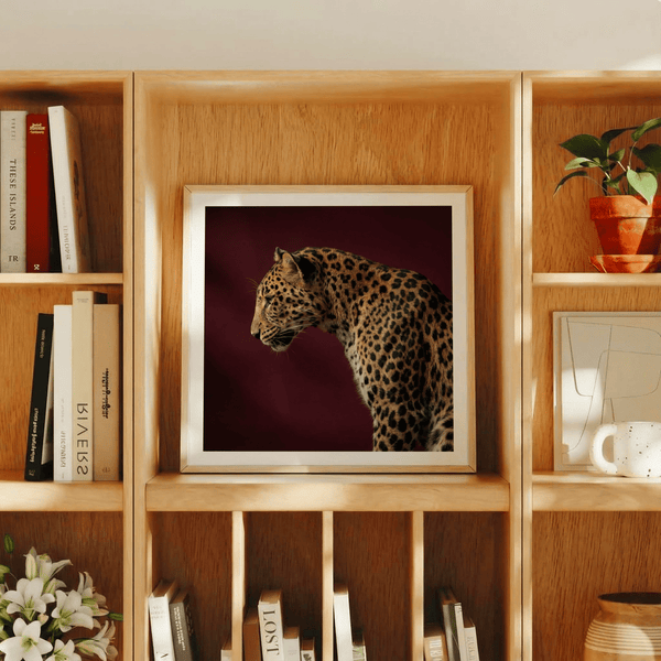Leopard Art Print highlighting rosette pattern and balanced composition