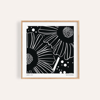 Monochrome floral print featured in black white floral art collection