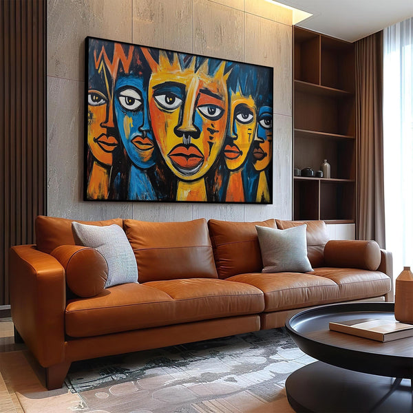 Premium matte African wall art for living room with cultural design